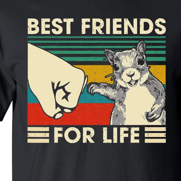 Retro Vintage Squirrel Best Friend For Life Fist Bump Tall T-Shirt