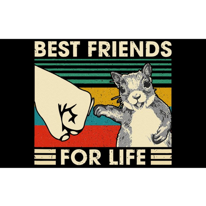 Retro Vintage Squirrel Best Friend For Life Fist Bump Bumper Sticker