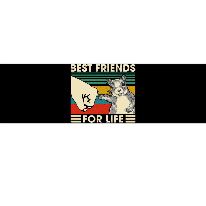 Retro Vintage Squirrel Best Friend For Life Fist Bump Bumper Sticker