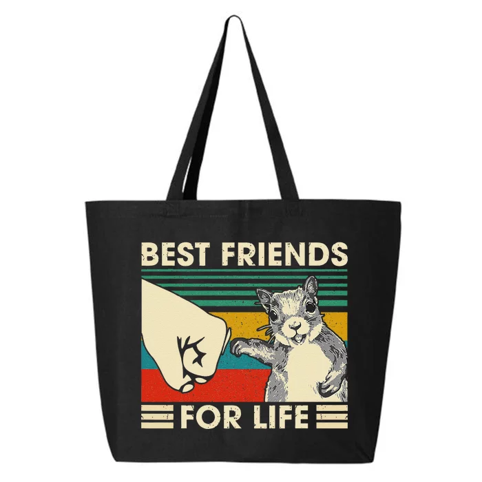 Retro Vintage Squirrel Best Friend For Life Fist Bump 25L Jumbo Tote