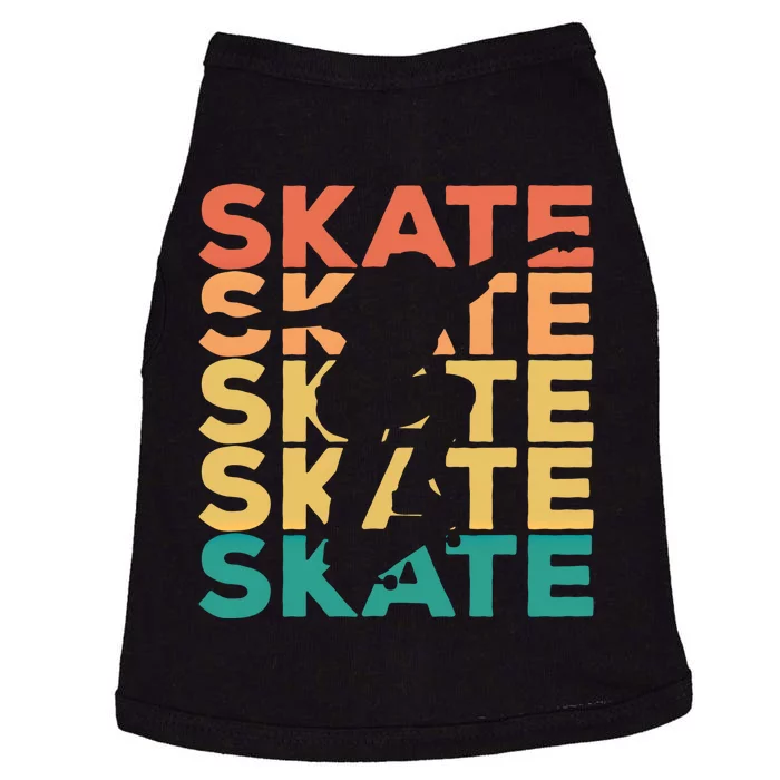 Retro Vintage Skating Gift For Skaters Gift Doggie Tank