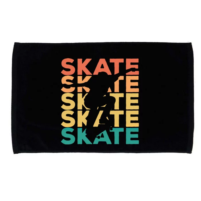 Retro Vintage Skating Gift For Skaters Gift Microfiber Hand Towel