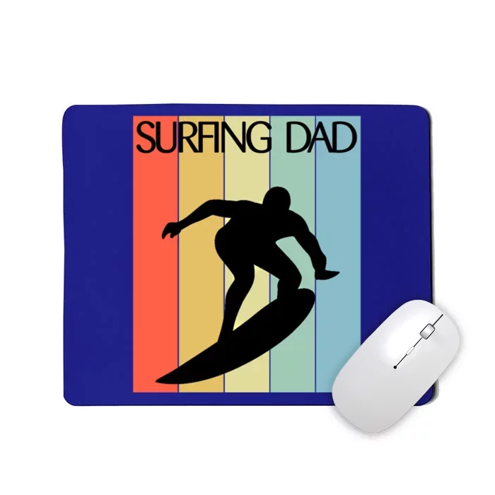 Retro Vintage Surfing Dad Coach Fathers Day Surfing Cool Gift Mousepad