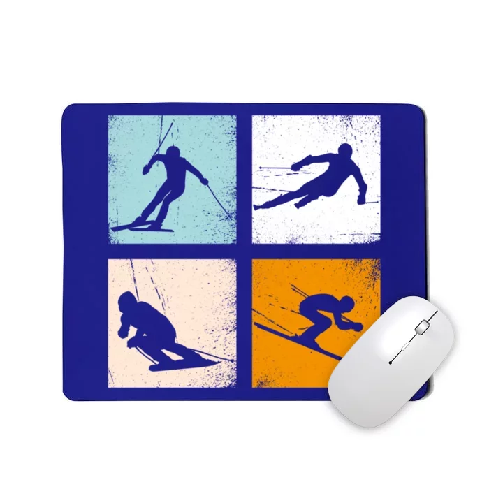 Retro Vintage Skiing Clothing For Skiers And Ski Lovers Cute Gift Mousepad