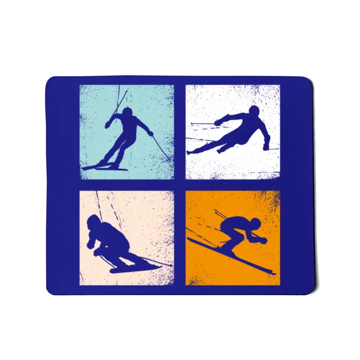 Retro Vintage Skiing Clothing For Skiers And Ski Lovers Cute Gift Mousepad