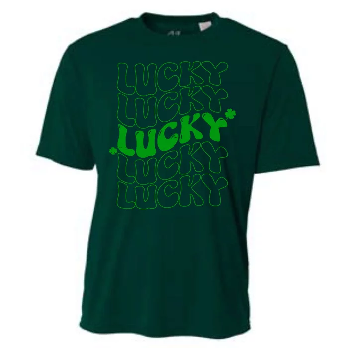 Retro Vintage St Patricks Day Lucky Cooling Performance Crew T-Shirt