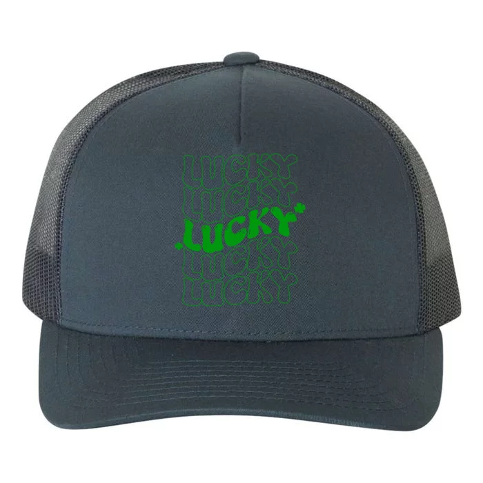 Retro Vintage St Patricks Day Lucky Yupoong Adult 5-Panel Trucker Hat