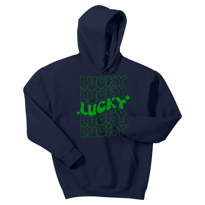 Retro Vintage St Patricks Day Lucky Kids Hoodie