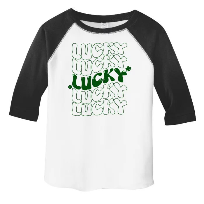 Retro Vintage St Patricks Day Lucky Toddler Fine Jersey T-Shirt