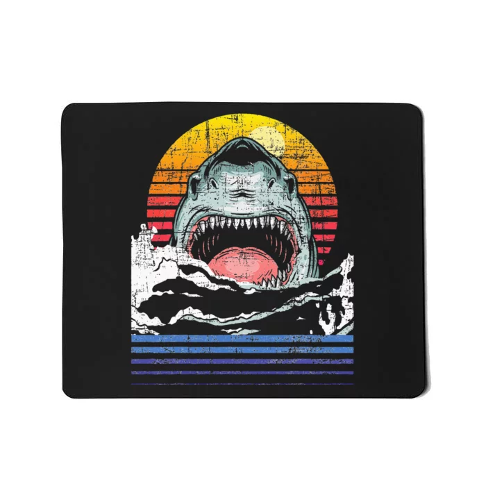 Retro Vintage Shark Marine Biologist Wildlife Shark Lovers Mousepad