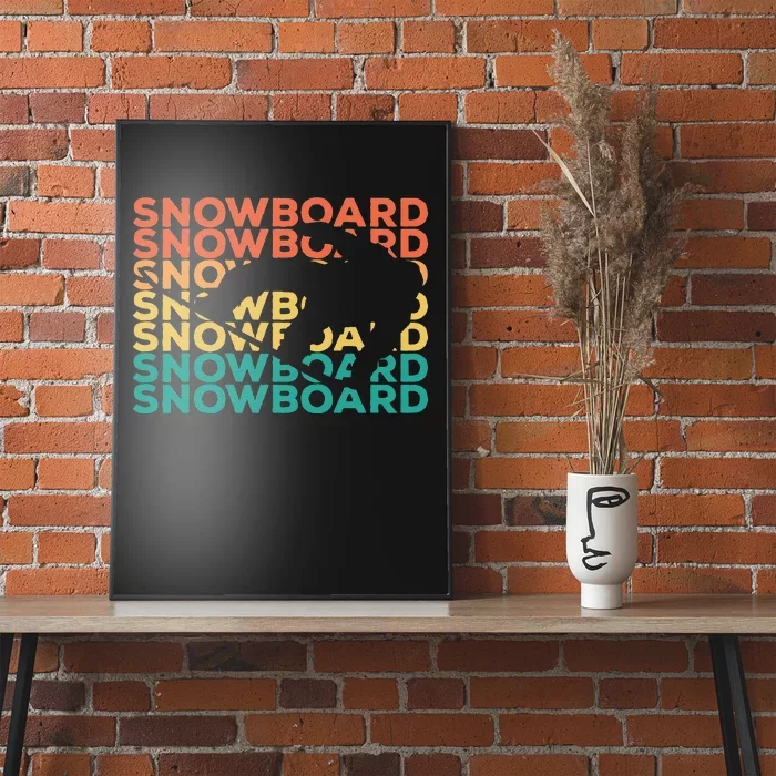 Retro Vintage Snowboarding Gift For Snowboarders Poster