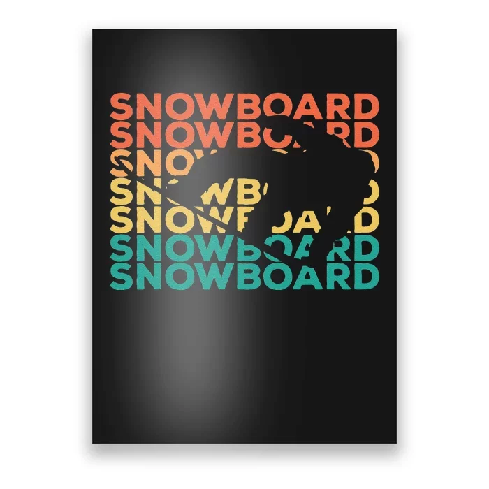 Retro Vintage Snowboarding Gift For Snowboarders Poster