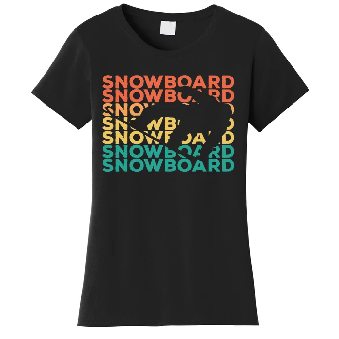 Retro Vintage Snowboarding Gift For Snowboarders Women's T-Shirt