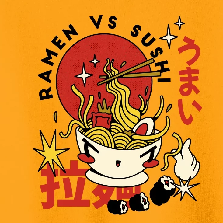 Ramen Vs Sushi Retro Japanese Food Toddler T-Shirt