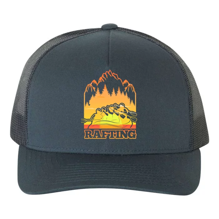 Retro Vintage Sunset Vibe River Rafting Paddle Rafting Funny Gift Yupoong Adult 5-Panel Trucker Hat