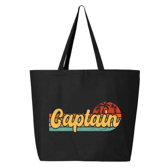 Retro Vintage Sailing Captain Sailboat Sail Boat 25L Jumbo Tote