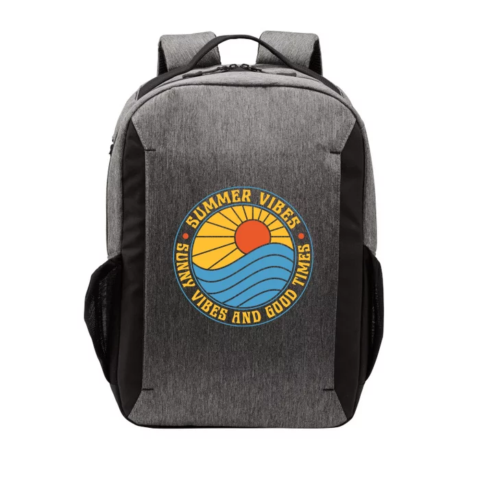 Retro Vintage Summer Vibes And Good Times Graphic Vector Backpack