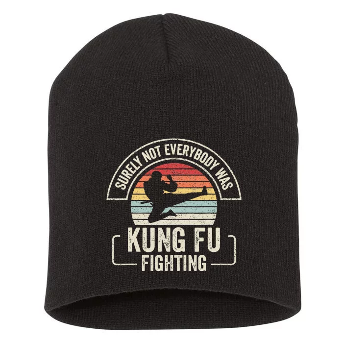 Retro Vintage Surely Not Everybody Was Kung Fu Fighting Short Acrylic Beanie