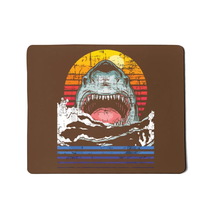 Retro Vintage Shark Marine Biologist Wildlife Shark Lovers Mousepad