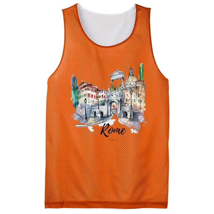 Retro Vintage Summer Italia Italy Rome City Souvenir Gifts Mesh Reversible Basketball Jersey Tank