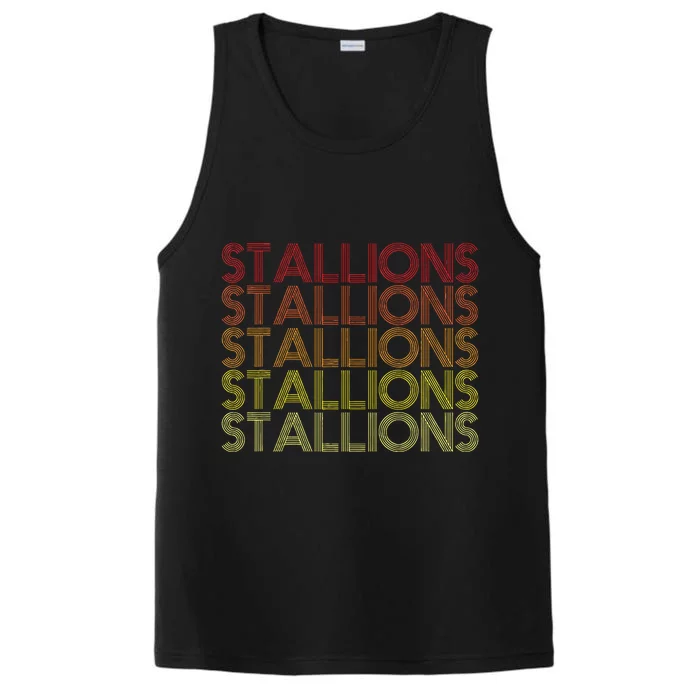 Retro Vintage Stallions Performance Tank