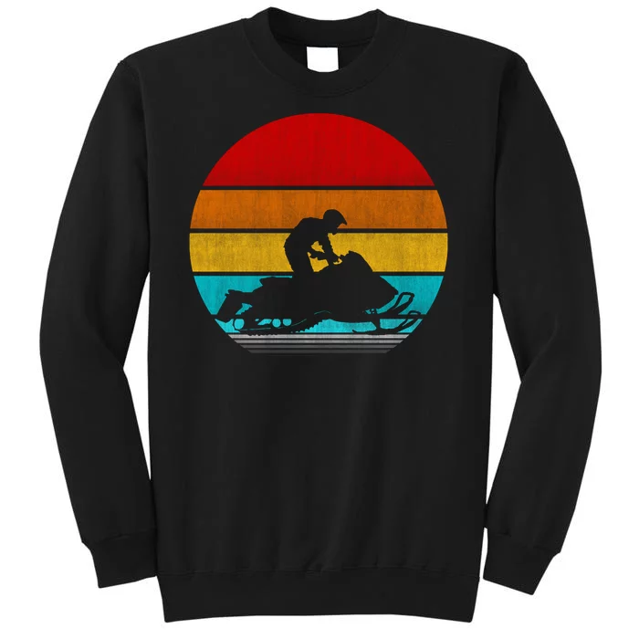 Retro Vintage Snowmobile Tall Sweatshirt