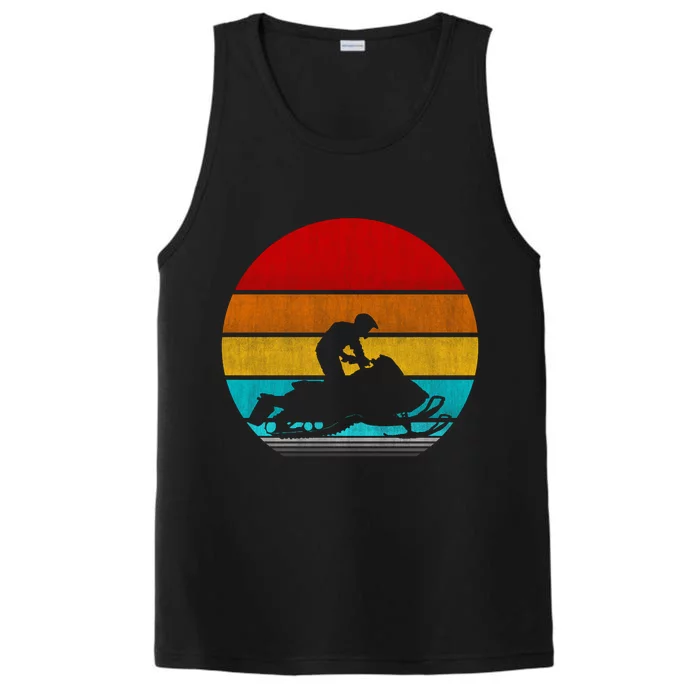 Retro Vintage Snowmobile Performance Tank