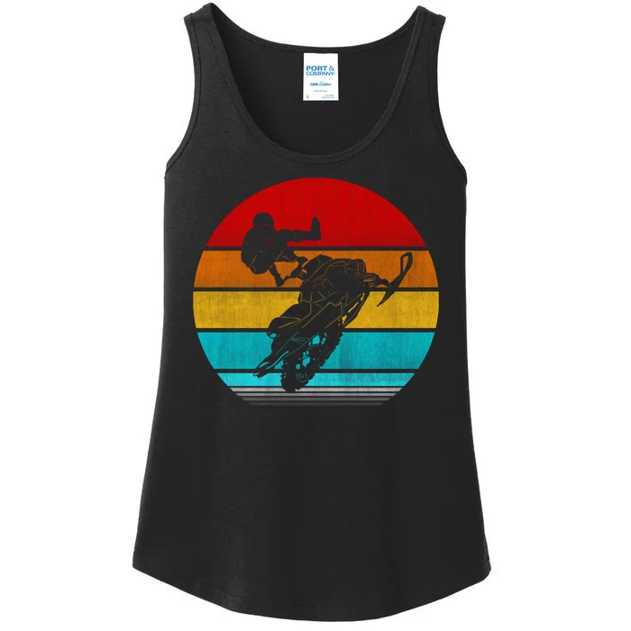 Retro Vintage Snowmobile Ladies Essential Tank