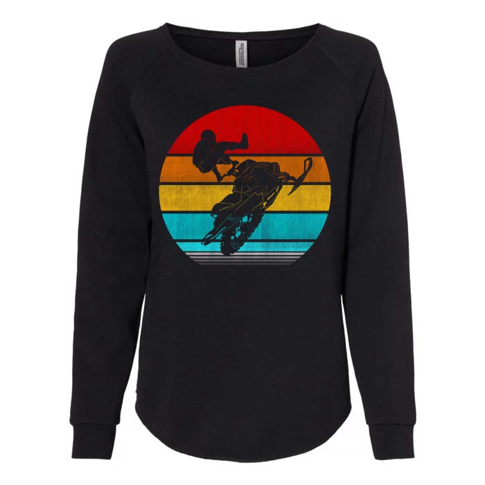 Retro Vintage Snowmobile Womens California Wash Sweatshirt