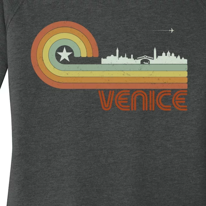 Retro Vintage Skyline Venice Women's Perfect Tri Tunic Long Sleeve Shirt