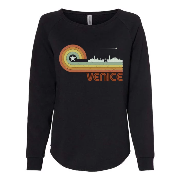 Retro Vintage Skyline Venice Womens California Wash Sweatshirt