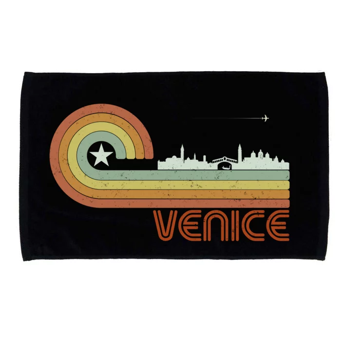 Retro Vintage Skyline Venice Microfiber Hand Towel