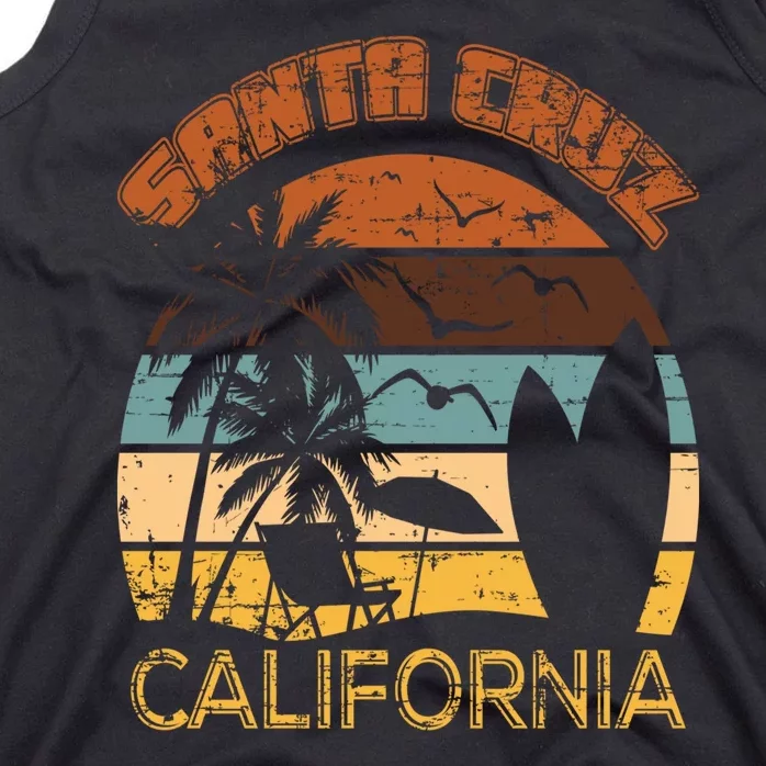 Retro Vintage Santa Cruz California Surfer Gift Idea Tank Top