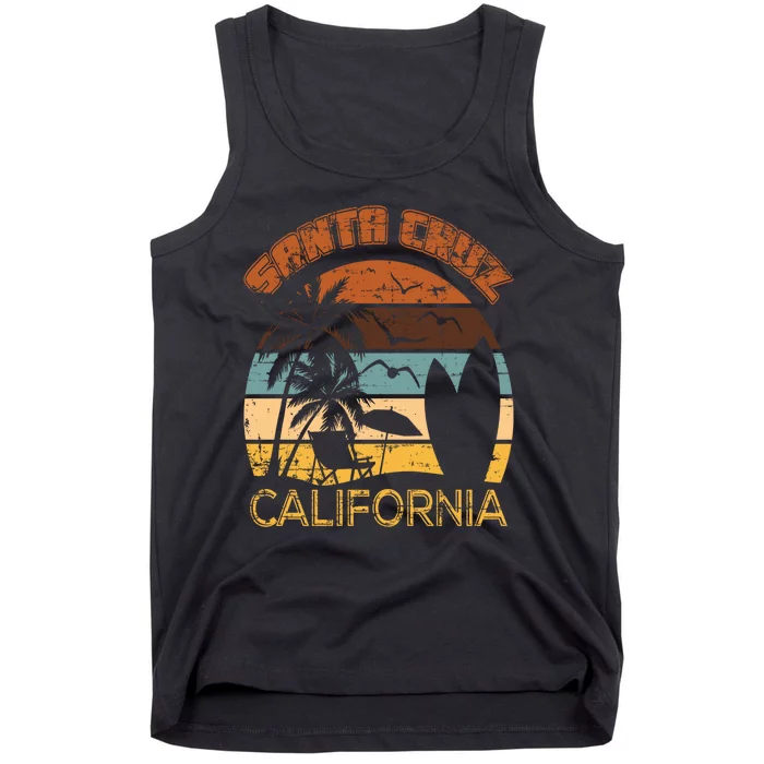 Retro Vintage Santa Cruz California Surfer Gift Idea Tank Top