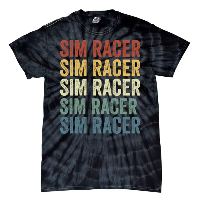 Retro Vintage Sim Racer Sim Racer Car Racing Sim Racing Funny Gaming Esport Tie-Dye T-Shirt