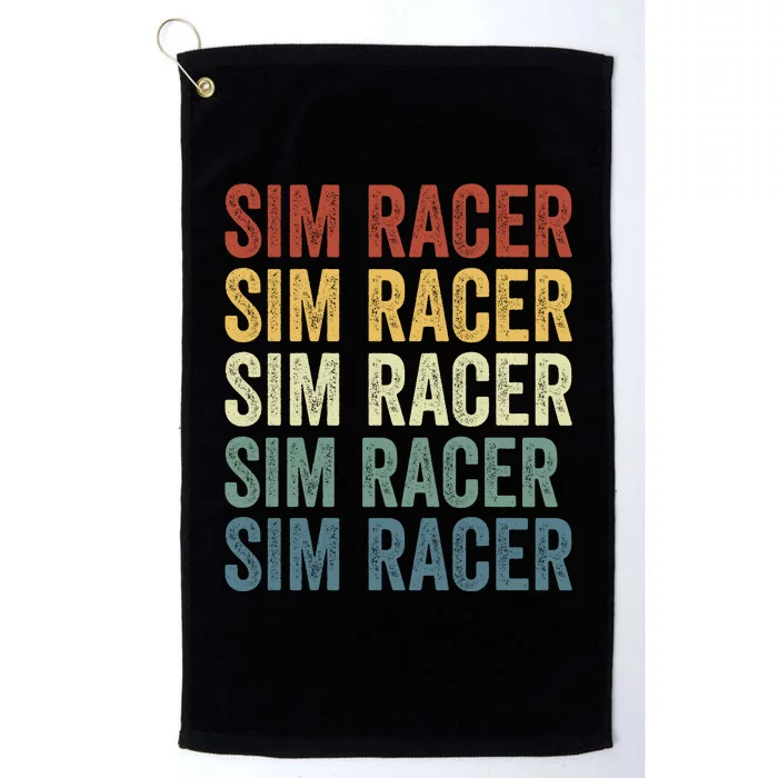 Retro Vintage Sim Racer Sim Racer Car Racing Sim Racing Funny Gaming Esport Platinum Collection Golf Towel