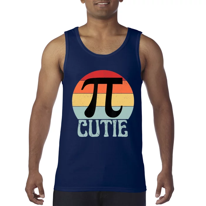 Retro Vintage Symbol Pi Day Math Teacher Funny Pi Day Tank Top