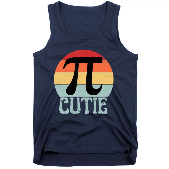 Retro Vintage Symbol Pi Day Math Teacher Funny Pi Day Tank Top