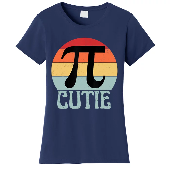 Retro Vintage Symbol Pi Day Math Teacher Funny Pi Day Women's T-Shirt