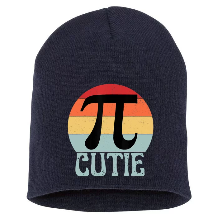 Retro Vintage Symbol Pi Day Math Teacher Funny Pi Day Short Acrylic Beanie