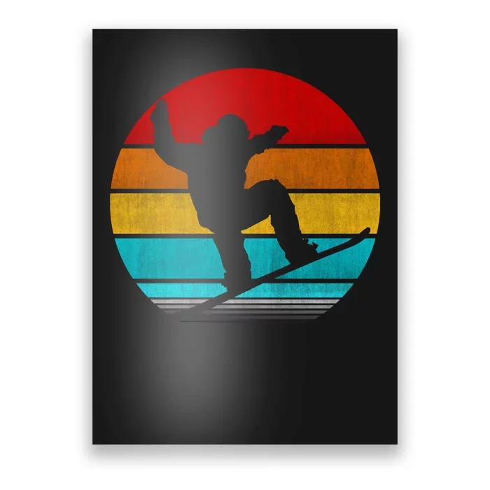 Retro Vintage Snowboarding Poster