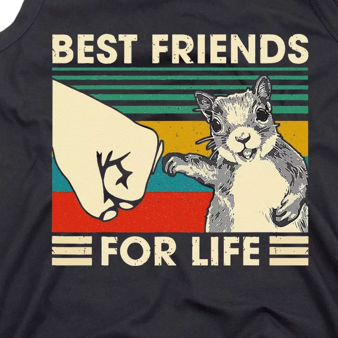 Retro Vintage Squirrel Best Friend For Life Fist Bump Tank Top