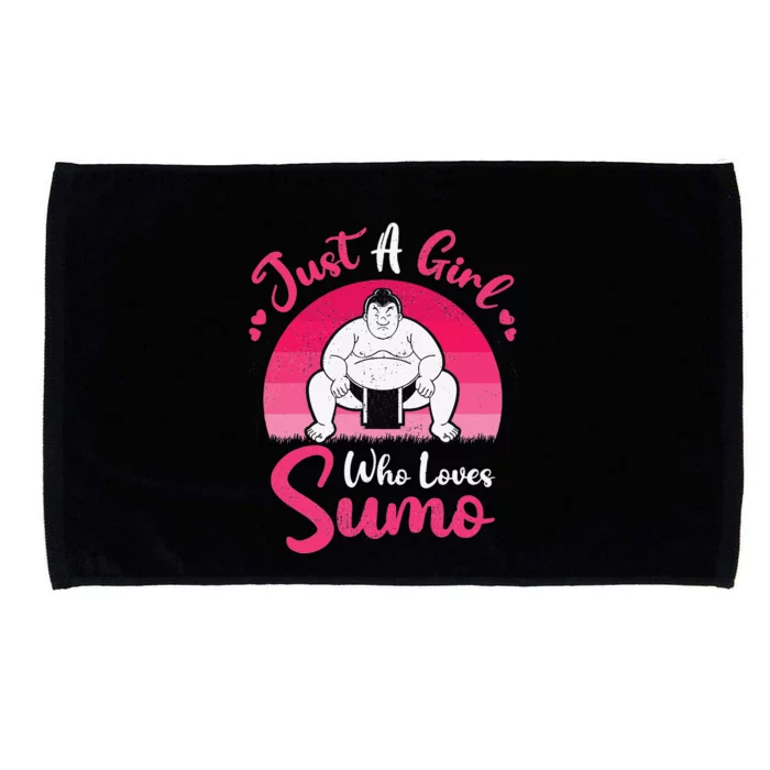 Retro Vintage Sumo Lover Just A Who Loves Sumo Microfiber Hand Towel