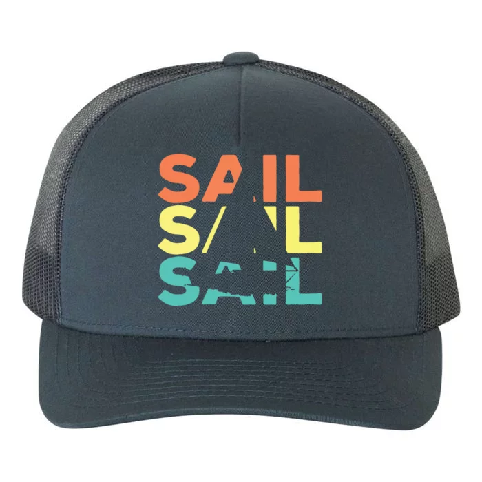 Retro Vintage Sail Sailing Gift Yupoong Adult 5-Panel Trucker Hat