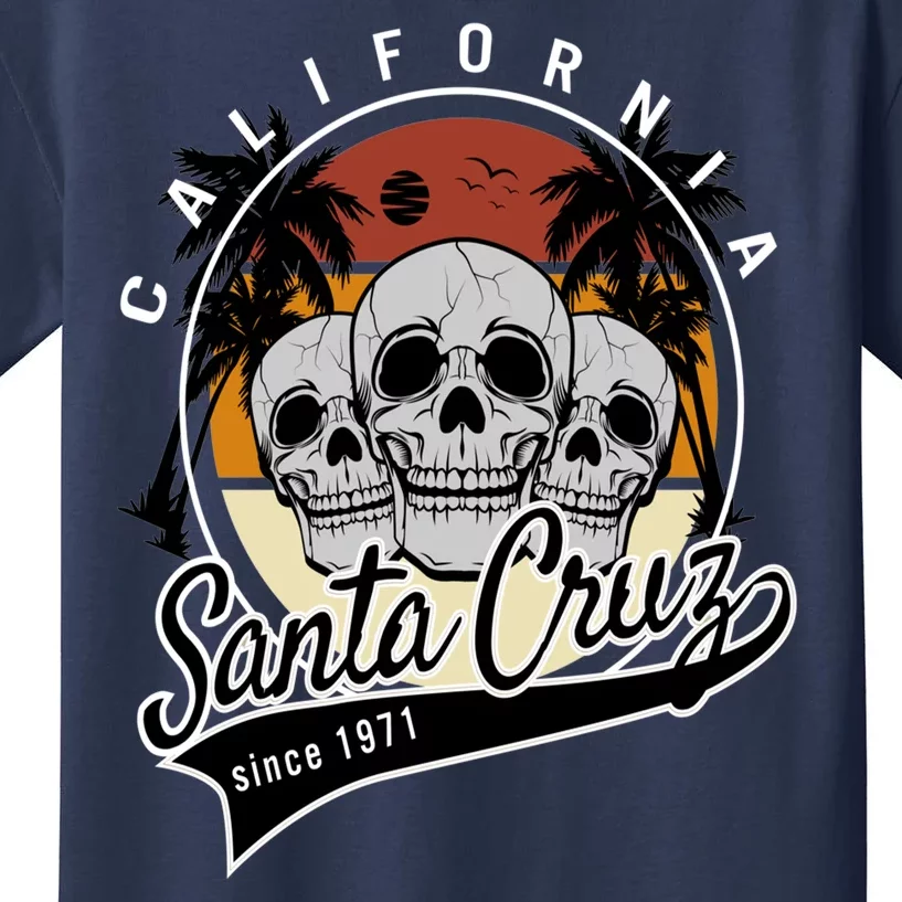 Retro Vintage Santa Cruz California Skull Street Wear Kids T-Shirt