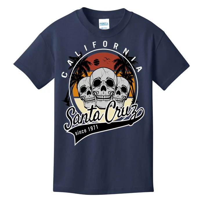 Retro Vintage Santa Cruz California Skull Street Wear Kids T-Shirt