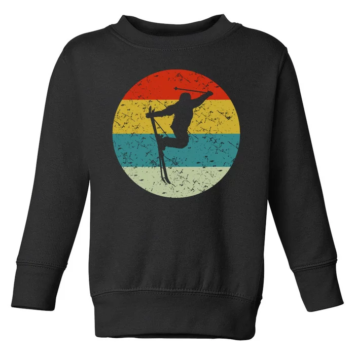 Retro Vintage Skiing Toddler Sweatshirt