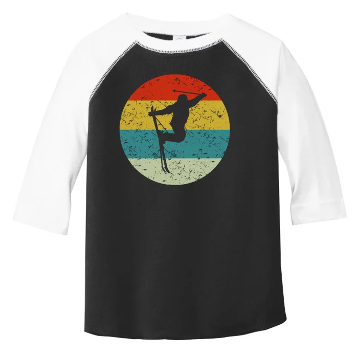 Retro Vintage Skiing Toddler Fine Jersey T-Shirt