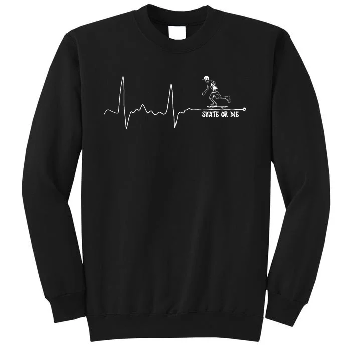 Retro Vintage Santa Cruz California Heartbeat Skateboard Sweatshirt