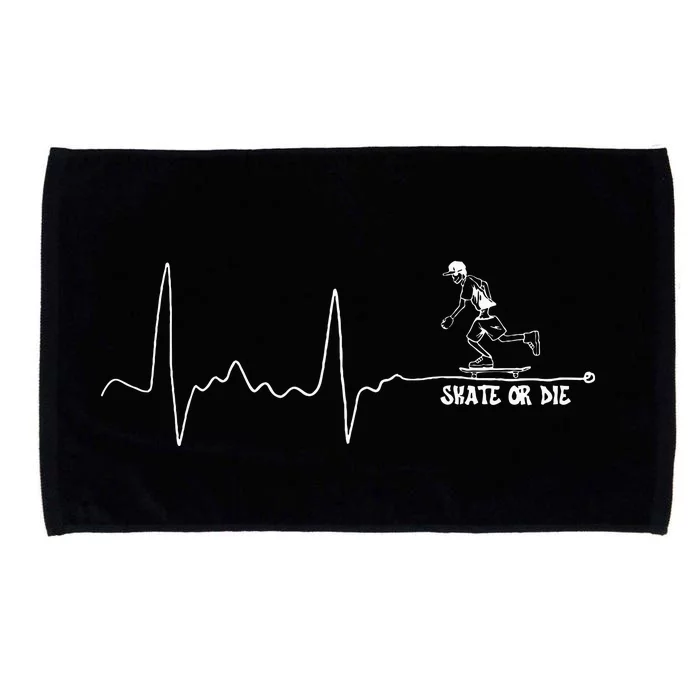 Retro Vintage Santa Cruz California Heartbeat Skateboard Microfiber Hand Towel